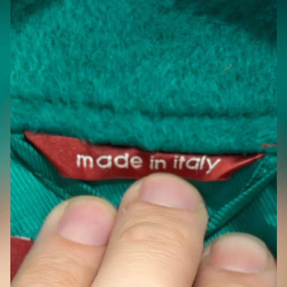 MaxMara Women's Vibrant Green Sydney Alpaca and Wool blend Coat. - Picture 13 of 14